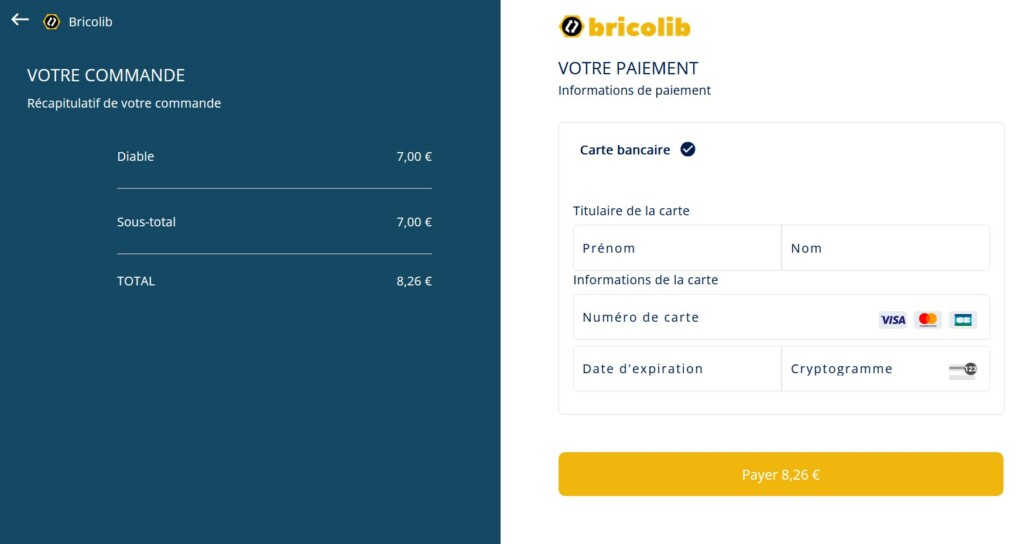 réservation paiement