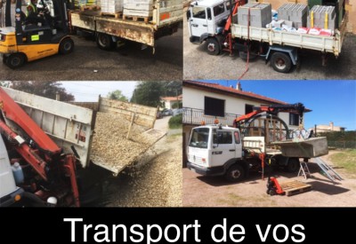 Location Camion benne grue avec operateur à Vernaison