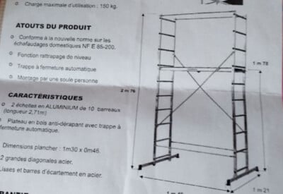 Location Échafaudage roulant Autre à Les arcs