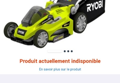 Location Tondeuse électrique Ryobi à Scherwiller