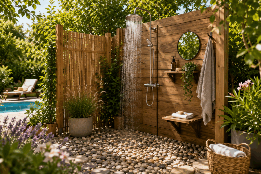 Comment construire une douche de jardin