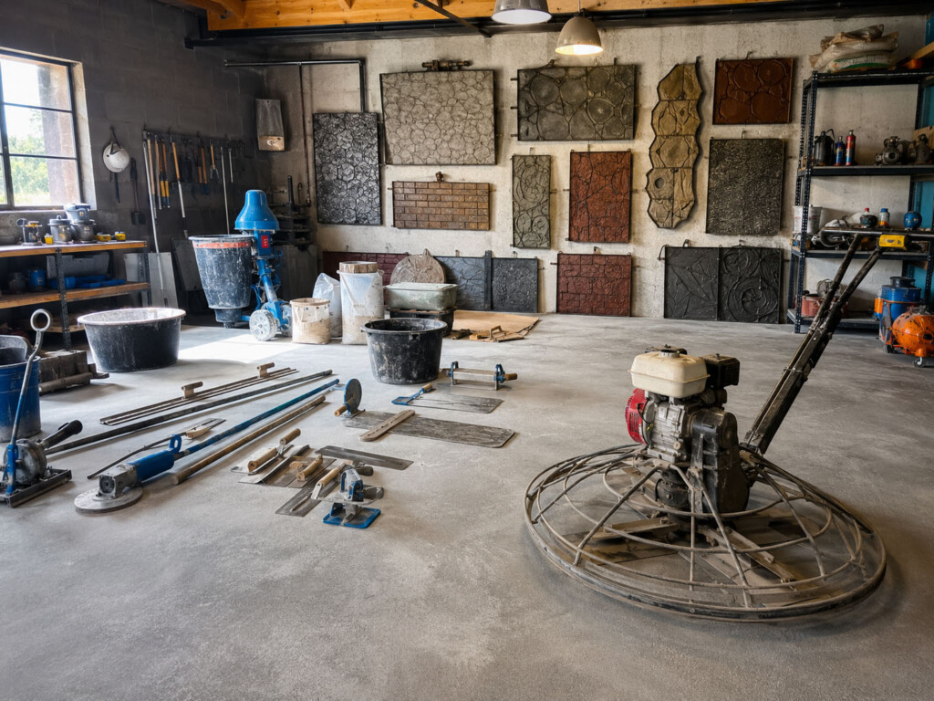 Les outils indispensables pour réussir un béton décoratif