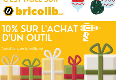 C’est noël chez Bricolib : 10% de remboursé sur l’achat d’un outil